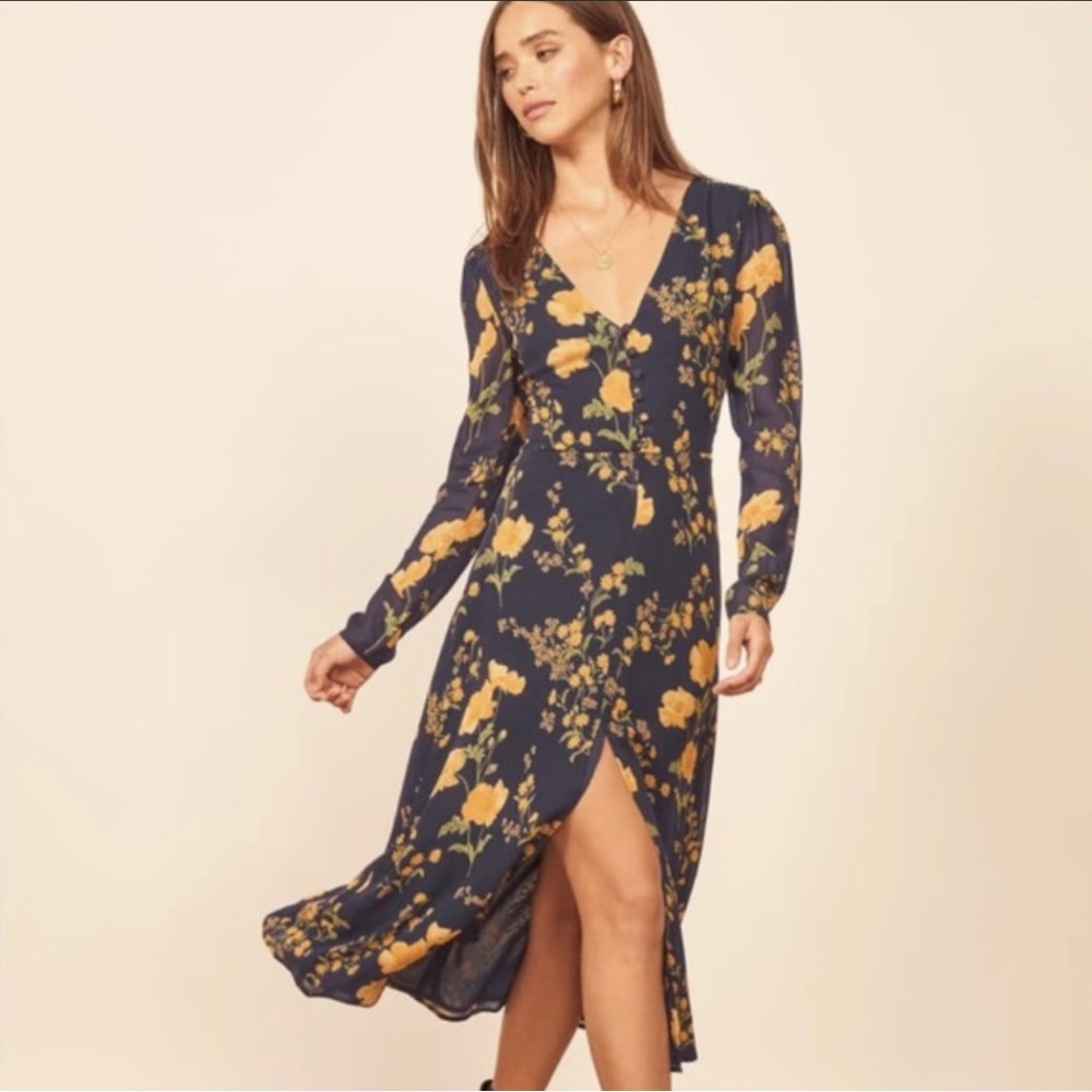 Reformation Dress Orchard Midi  in Bernadette Size 2